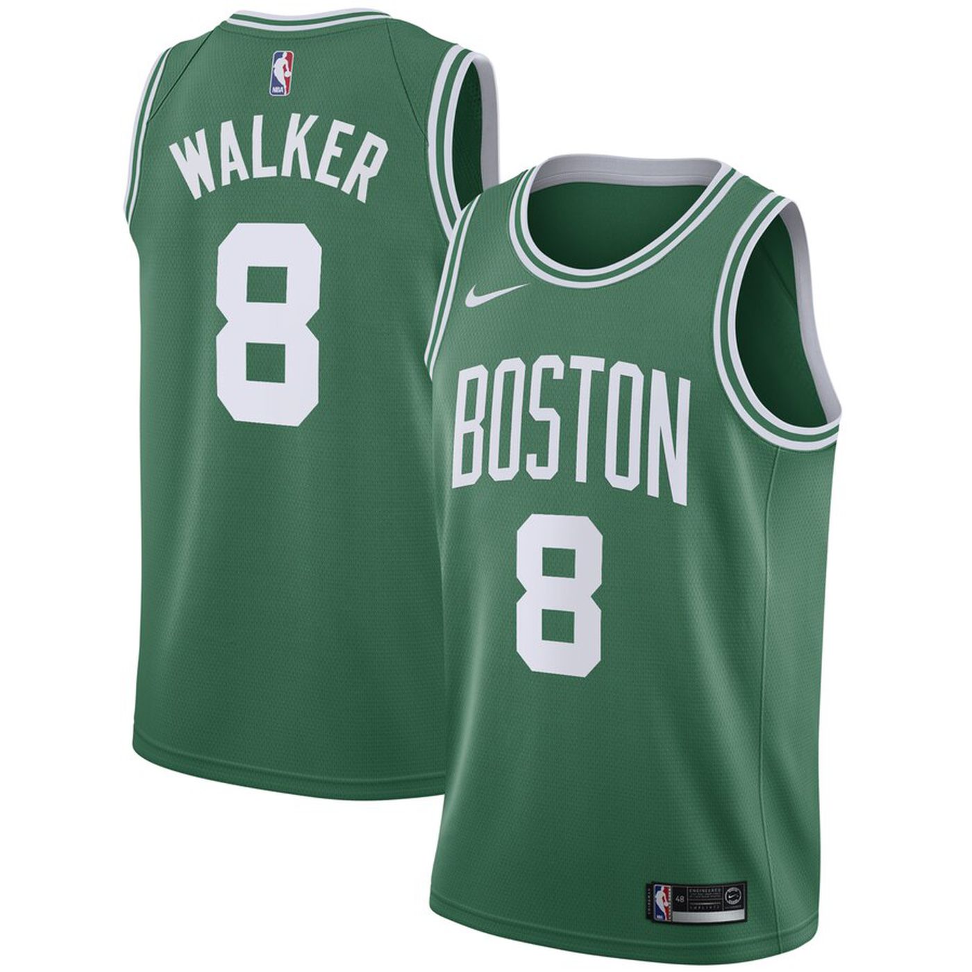 Men's Boston Celtics #8 Kemba Walker Green Swingman Stitched NBA Jersey